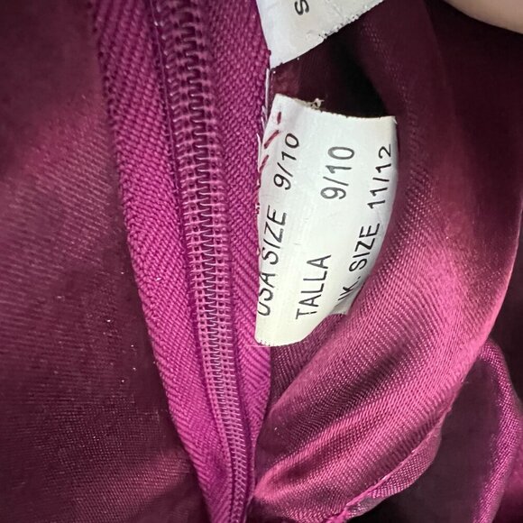 Mori Lee prom, bridesmaid, quinceanera Formal Pageant Gown BURGUNDY sz 9/10 - Picture 7 of 7